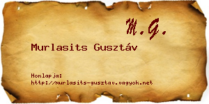 Murlasits Gusztáv névjegykártya